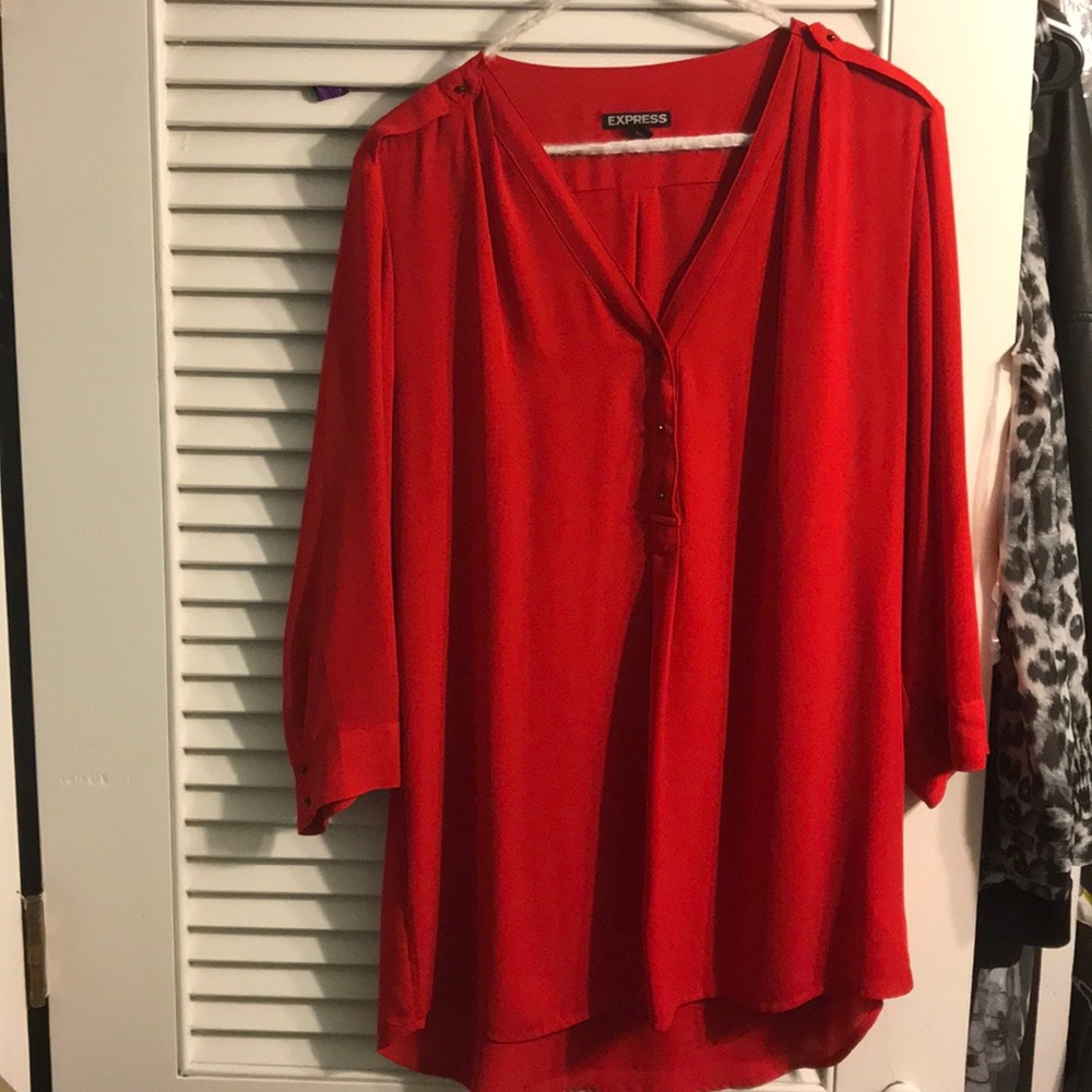 Express Portofino Shirt Red Size L